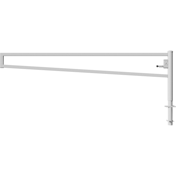 Swiveling gates | for casting in concrete, hot-dip galvanized | total width: 3500 mm | with Euro profile cylinder lock